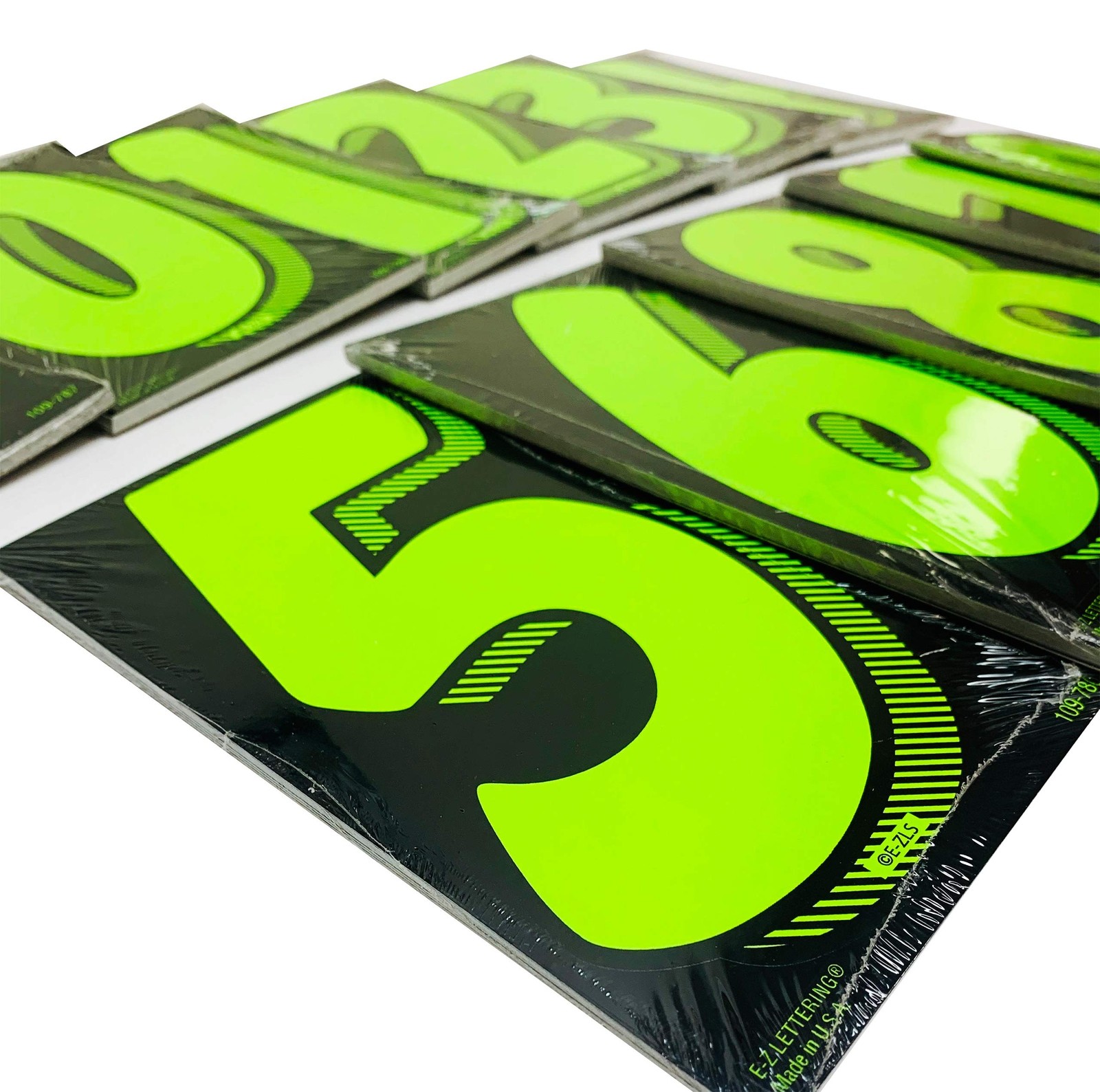 EZ Line Vinyl Decals for Cars Chartreuse Large Number Stickers Windshield Pri…