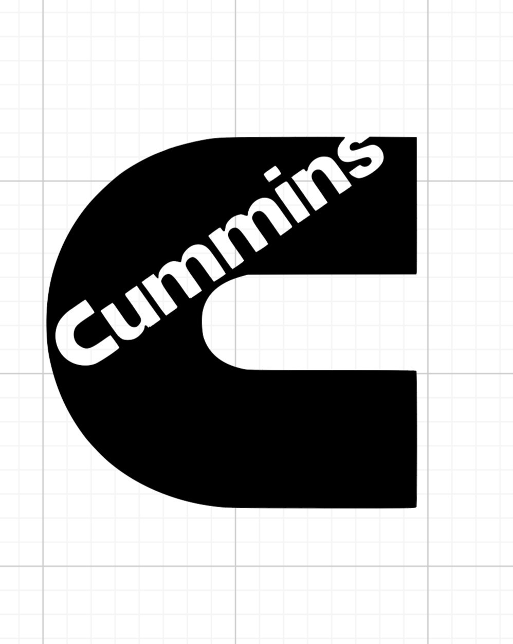 Cummins Vinyl Decal For Laptops, Mirrors, Wall, Truck Window