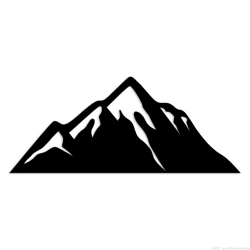 Mountain Peak – Decal Sticker – Multiple Colors & Sizes – ebn7076