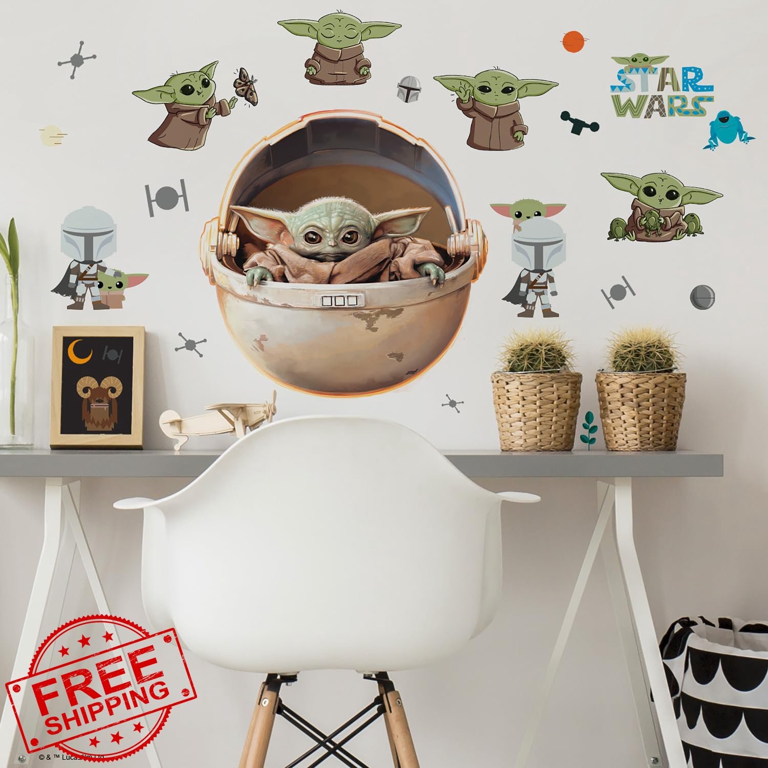 RoomMates Star Wars Wall Decals Green Brown Blue