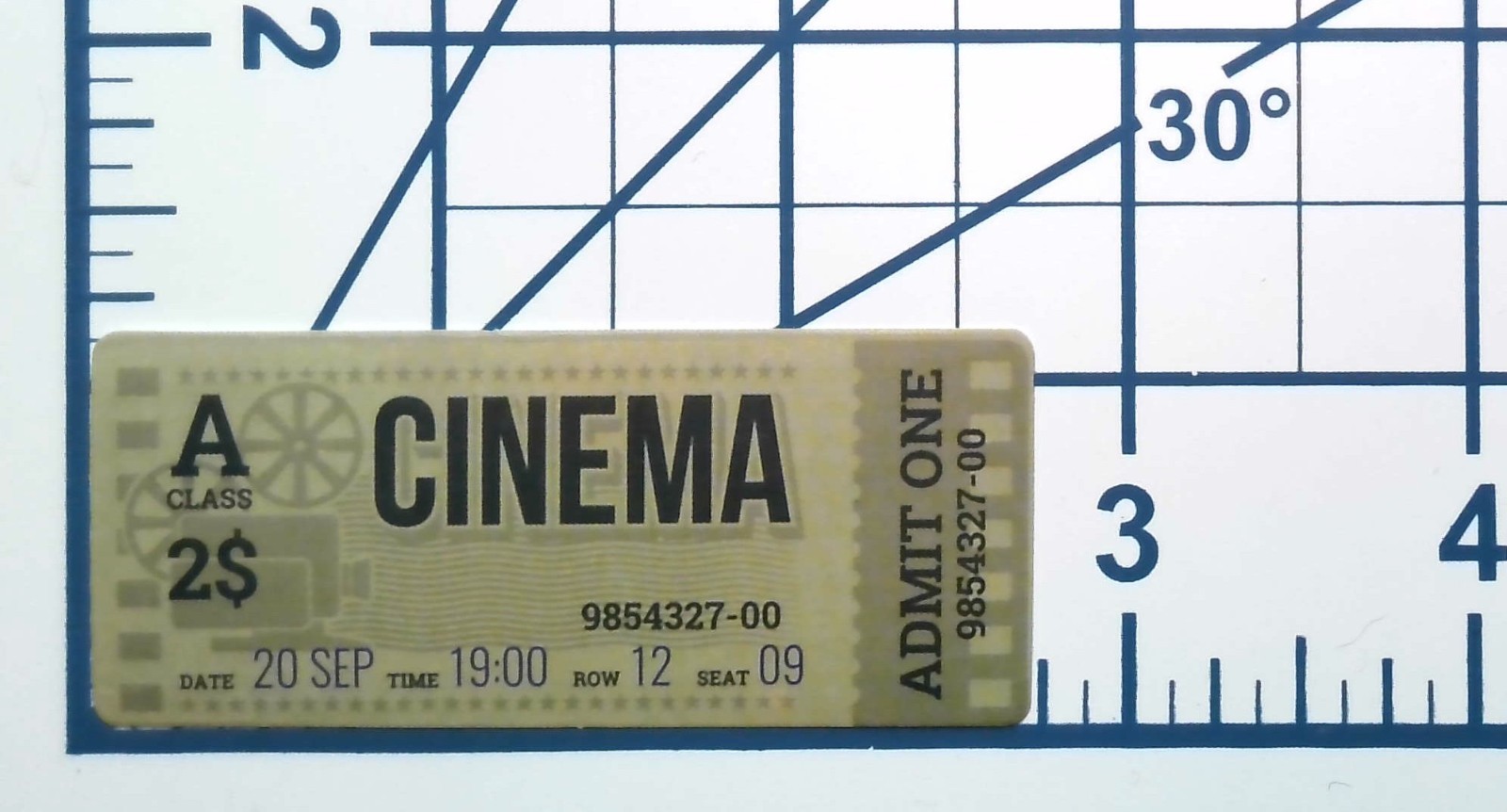 Vintage Cinema Ticket Movie Film Retro Vinyl Sticker Decal Die Cut Admit One