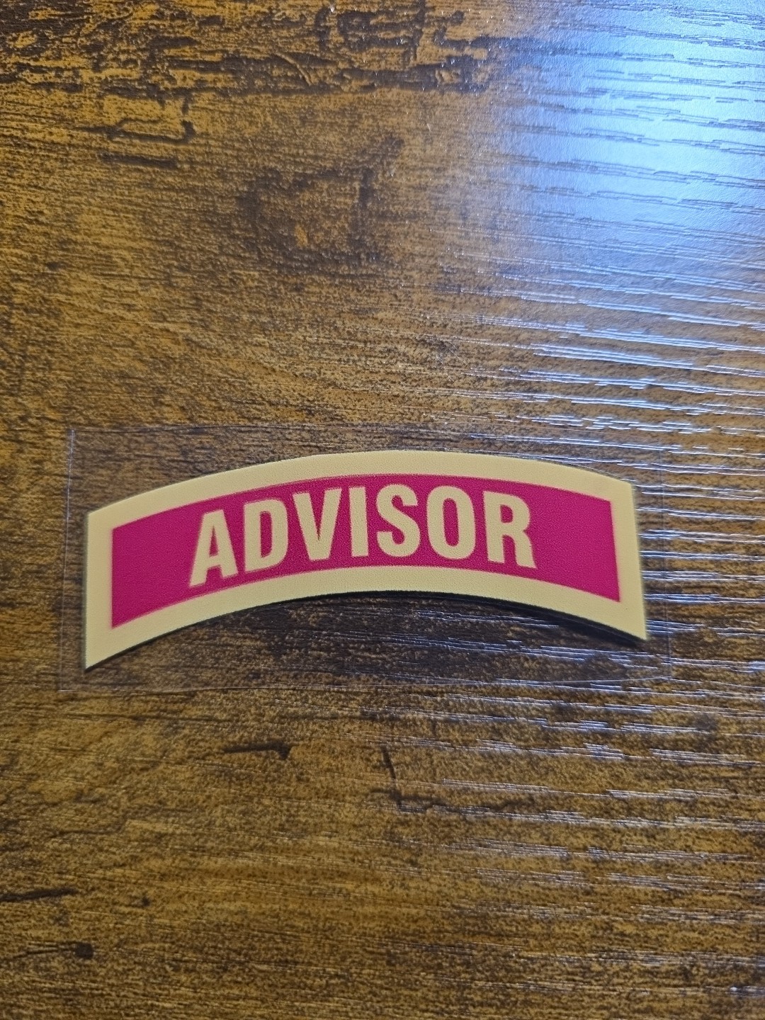 Advisor Tab RED/GLD 3in UV DTF Decal Waterproof Made In USA