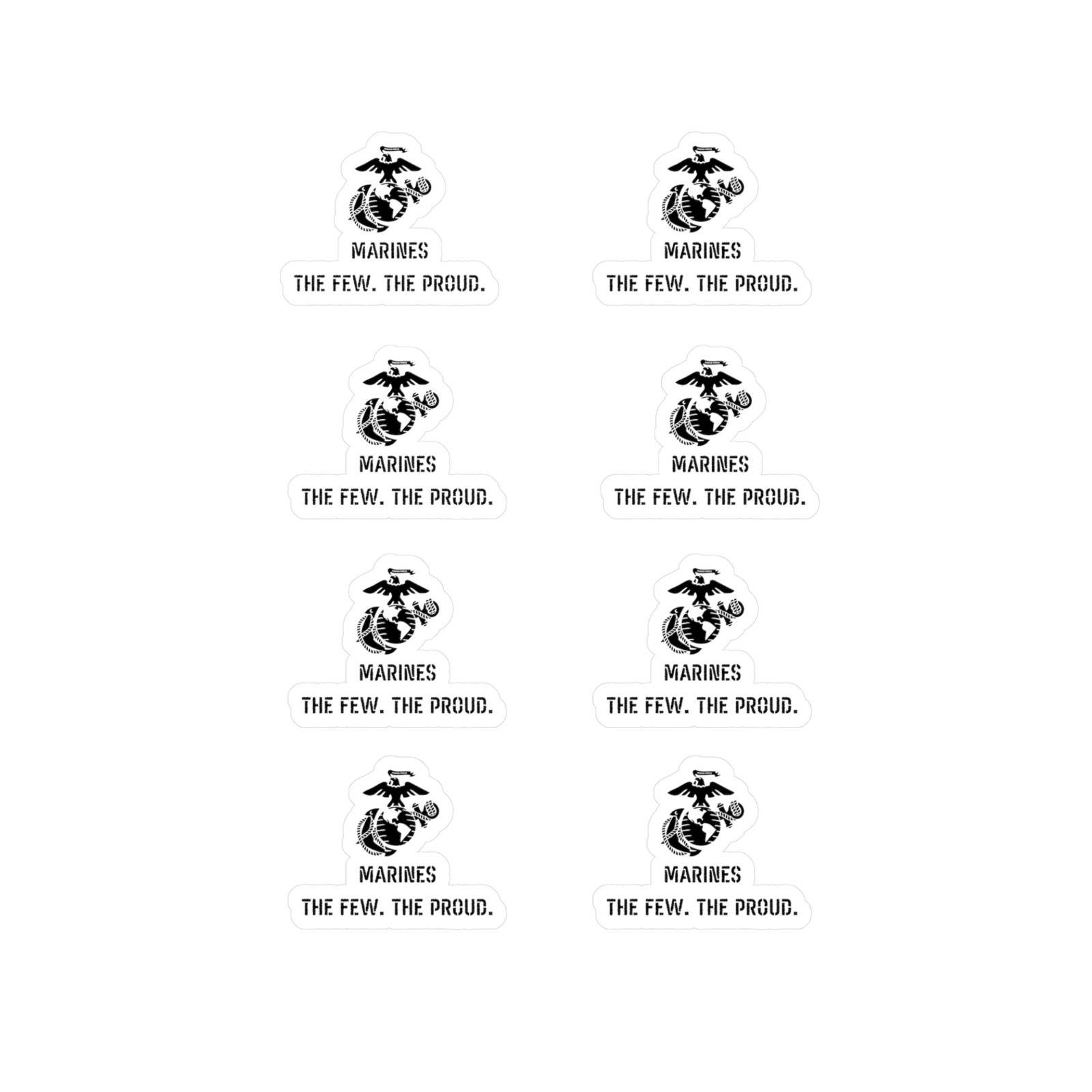 USMC Eagle Globe Anchor Logo Kiss-Cut Vinyl Decals | Marines The Few The Proud