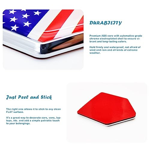 Overdecor US American Flag Decal Stickers Car Emblem USA Car Accessories