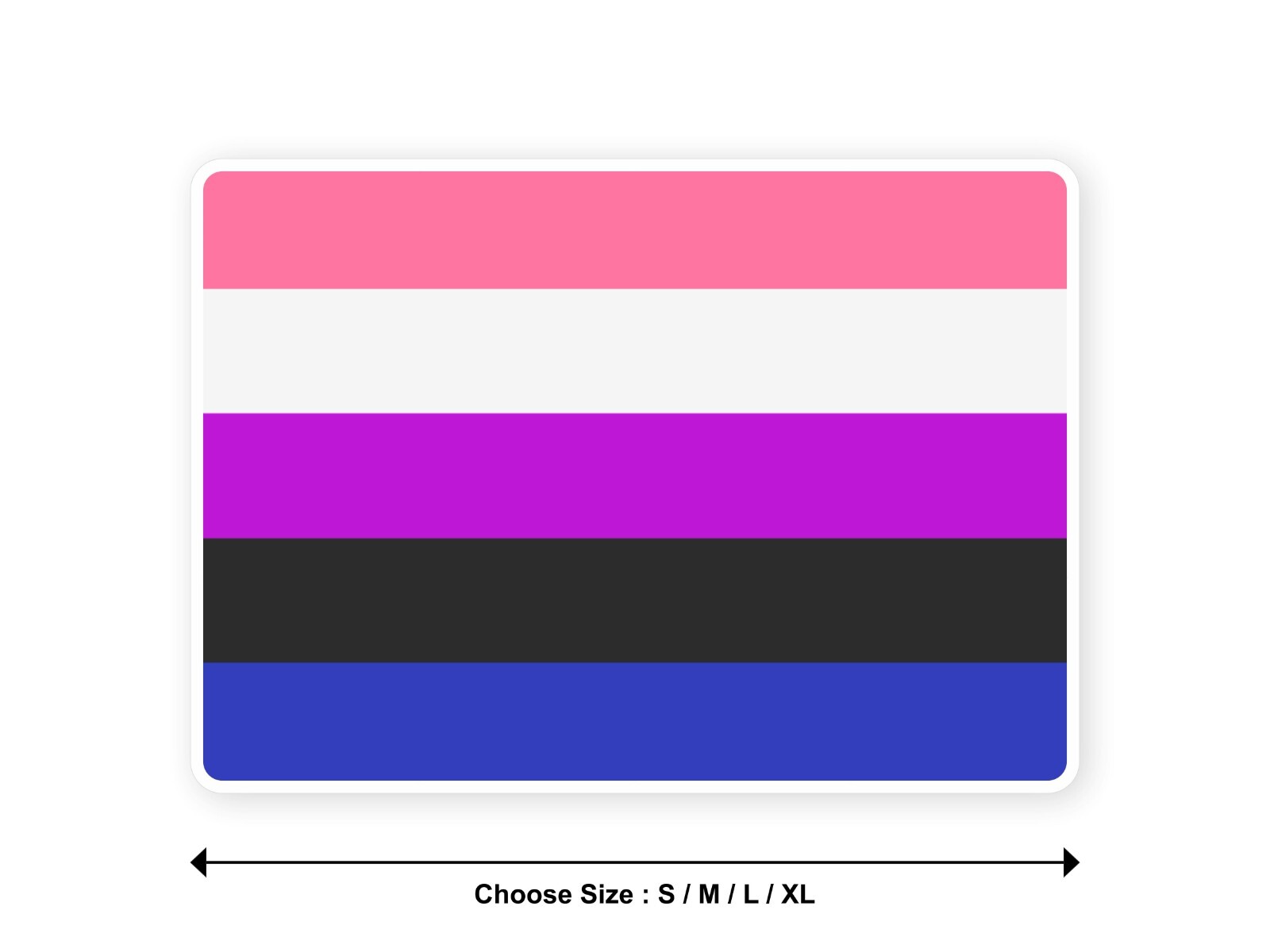 Sticker flag GENDERFLUID lgbt lgbtqia pride rainbow 3,9′′(S) -11′′(XL) decal
