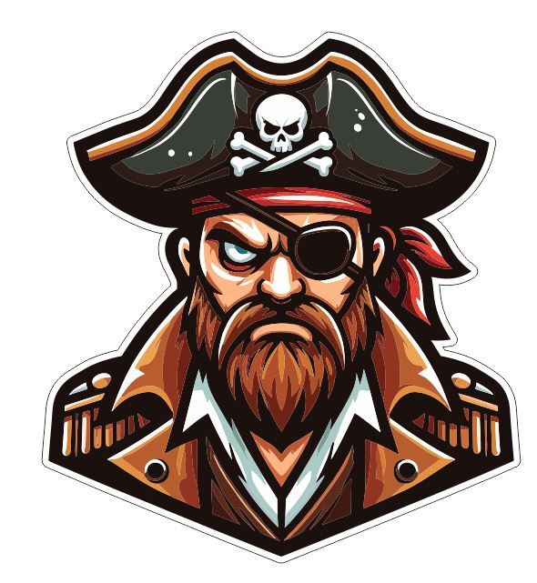 Pirate Sticker Stickers A156