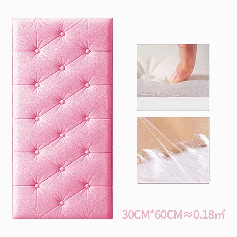 6 pcs 3D Solid Wall Sticker Children's Room Soft Wallpaper Self-Sticking