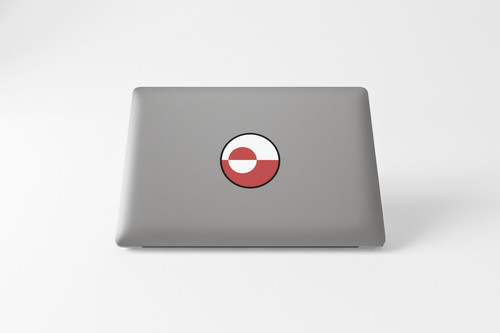 Greenland Flag Circle Sticker Decal