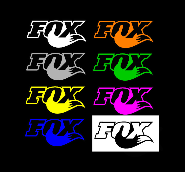 Fox Shocks Motocross MX Bike Vinyl Die Cut Car Decal Sticker –
