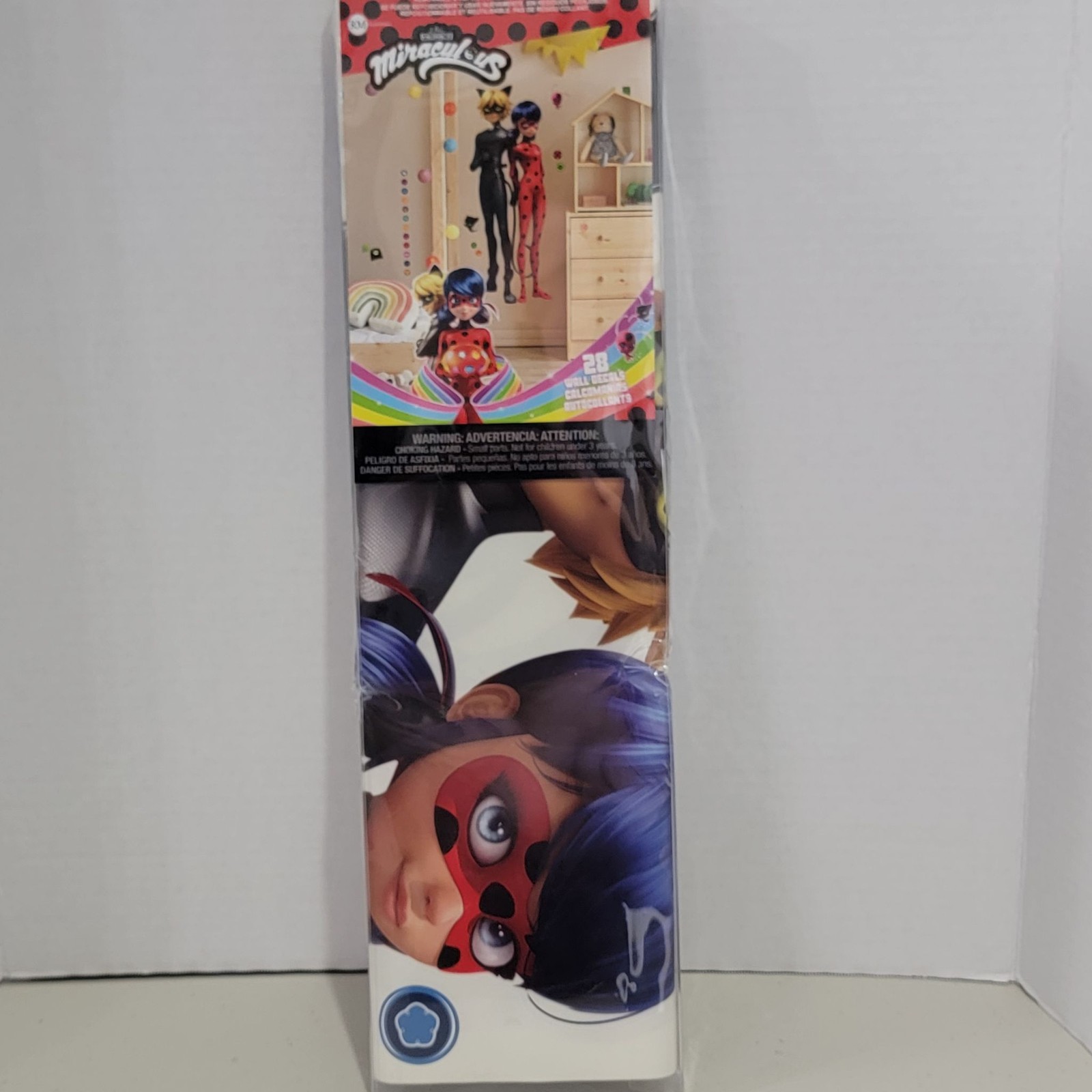 RoomMates Miraculous Wall Decals 28pc Kids Ladybug Cat Noir Wall Stickers
