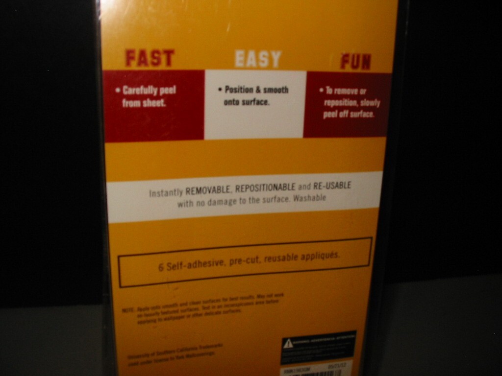 USC University of Southern California Giant Peel Stick Wall Decals Factory New