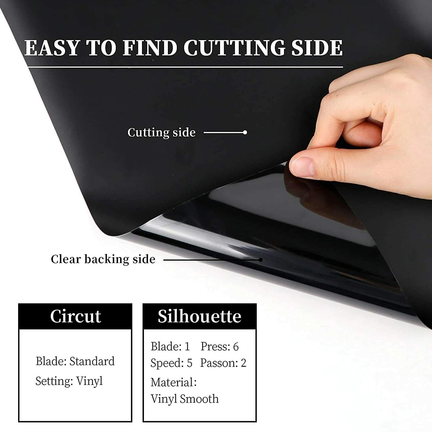 12"X 5ft Permanent Adhesive Vinyl Roll 30x152cm Glossy black Self-adhesive paper