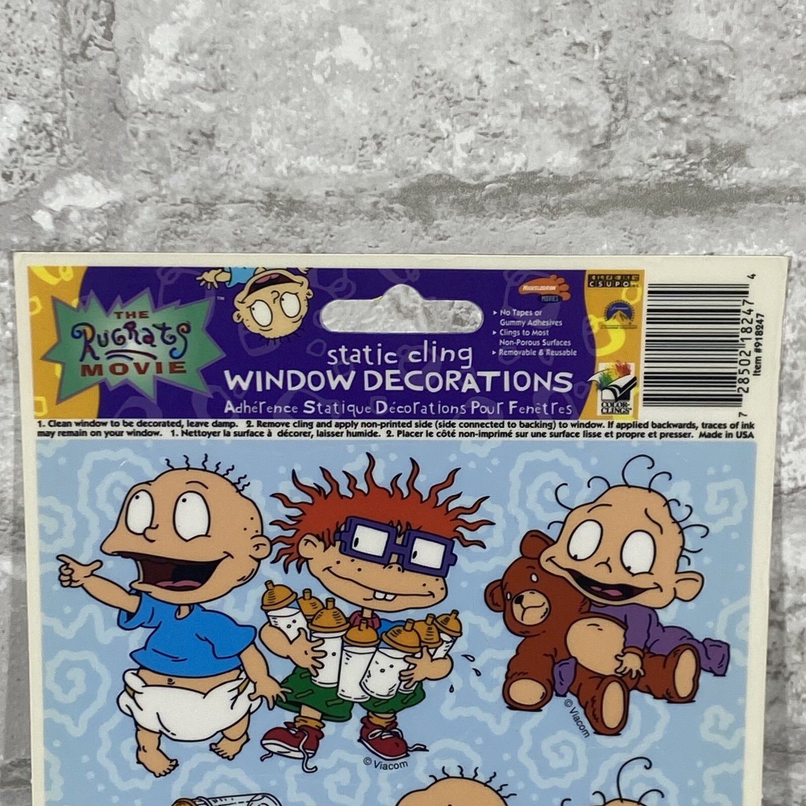 Vtg Rugrats Nickelodeon Static Cling Window Decorations