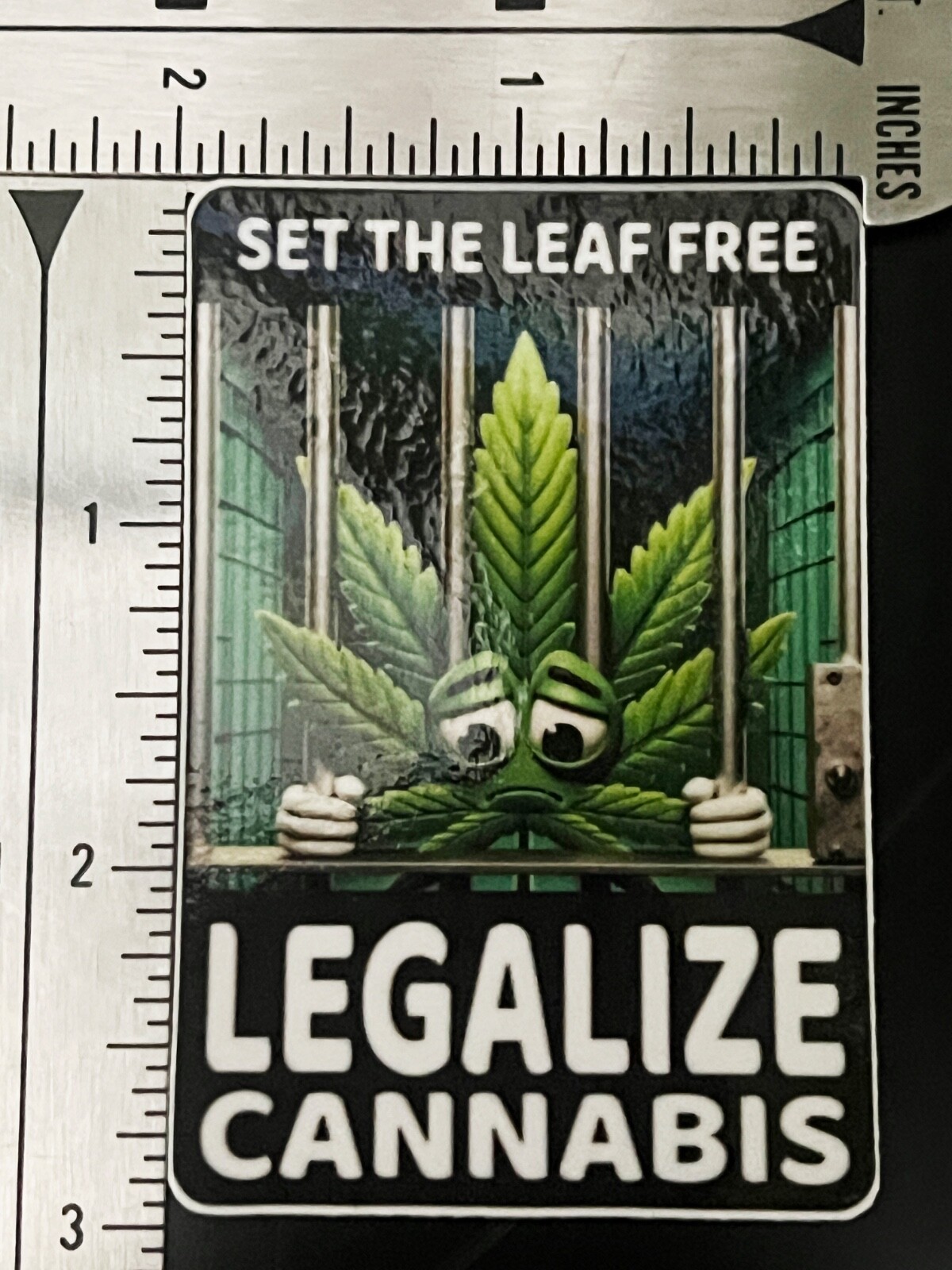 Set the Leaf Free, Legalize Cannabis 2×3" Waterproof Vinyl Decal – Free Shipping