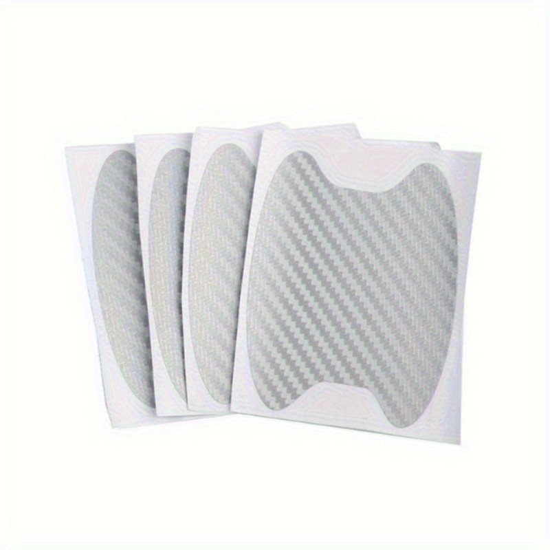 Black White Carbon Fiber Door Sticker（16PCS）- 4 Blue + 4 Red + 4 Black + 4 White