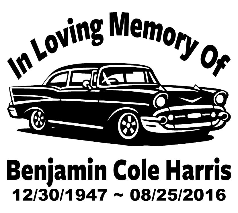 In Loving Memory Decal Hot Rod Car Racing Flag | Personalized Car Vinyl Sticker
