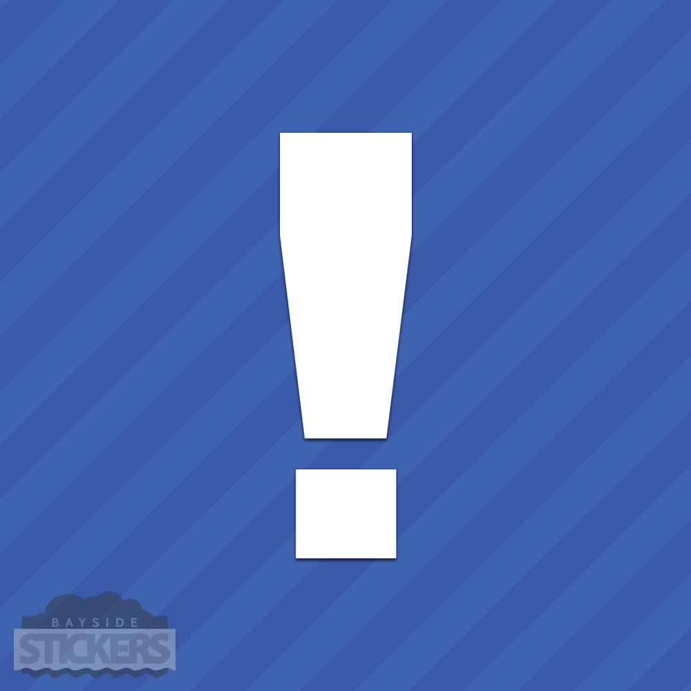 Exclamation Point Mark Vinyl Decal Sticker