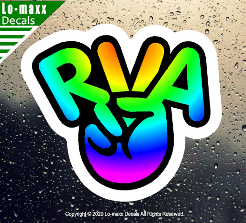 RVA Richmond Virginia Peace Unique Custom Design Colorful Printed Vinyl Sticker