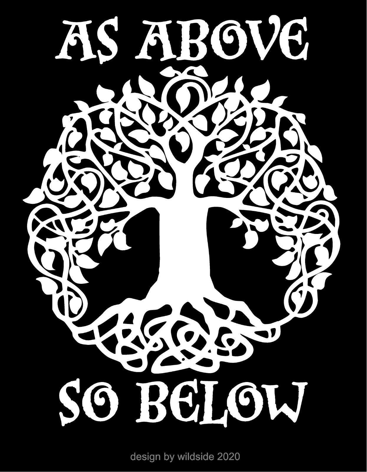 Tree Of Life Decal As Above So Below Wiccan Pagan car laptop vinyl sticker