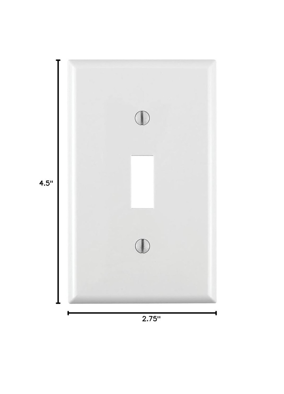 Leviton 1-Gang Toggle Device Switch Wallplate, Standard Size, Thermoplastic N…