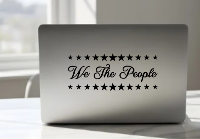 We The People Vinyl Decal Bumper Sticker Car Truck Window Patriotic America USA