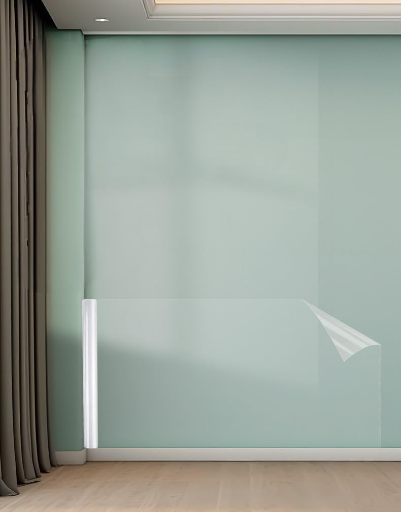 Wall Protector, Clear Plastic Electrostatic Wall Protective Film Sheet, No Ad…