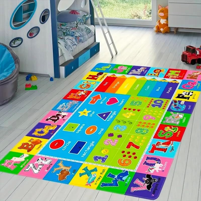 ABC Carpet,Kids Carpet for Playroom, Classroom Floor Play Mat for Kids,Presch…