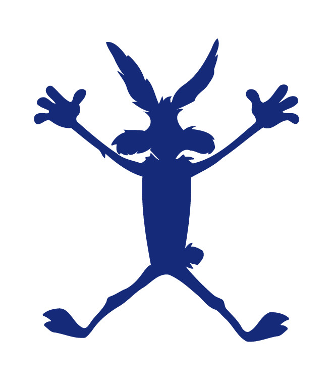 Wilie E Coyote Splat Car Dent Decal Die Cut Vinyl Made in USA