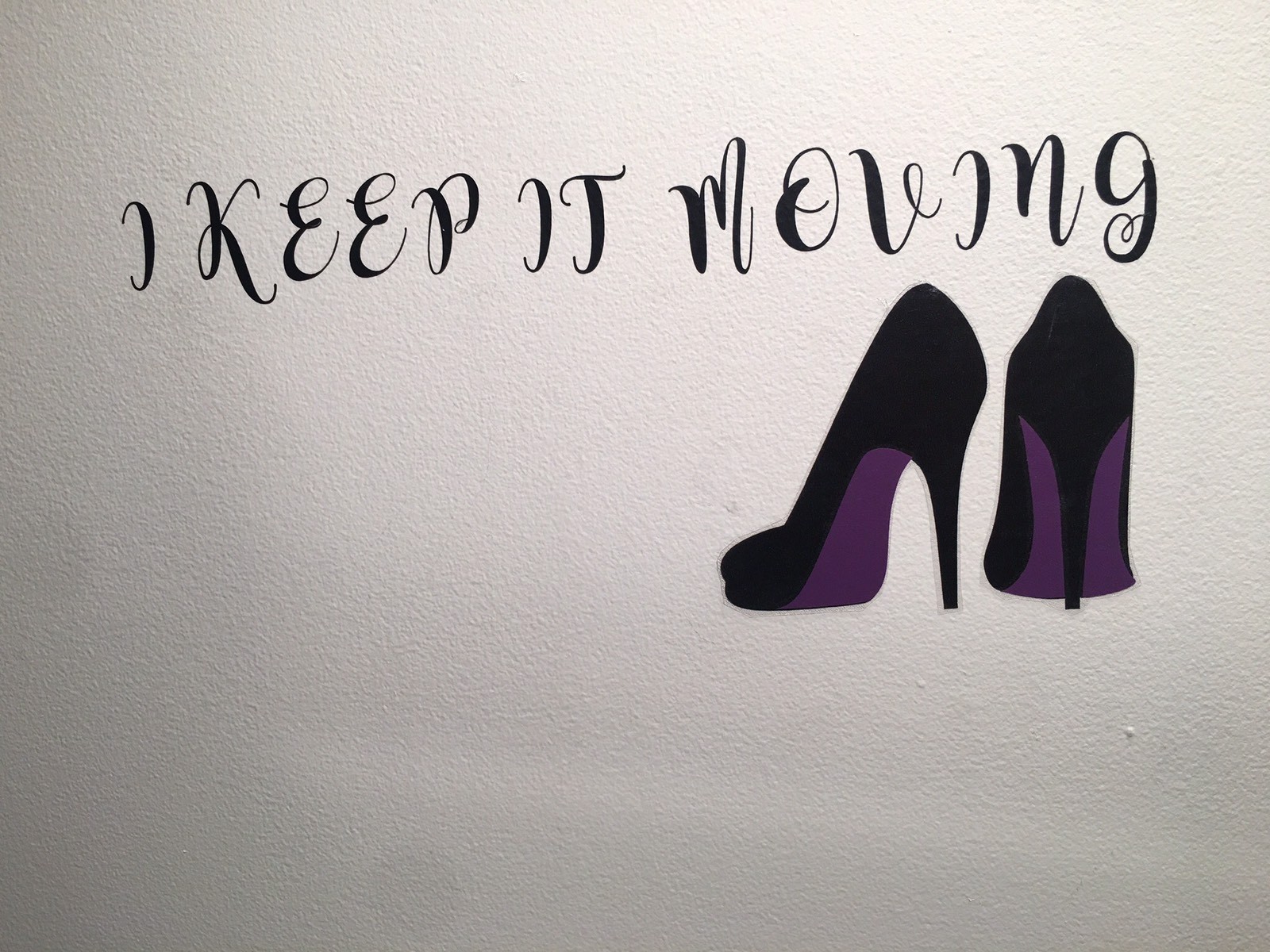 Purple Shoe Lovers Lady Quote Home Car Salon Wall Decal Sticker Free Shipping
