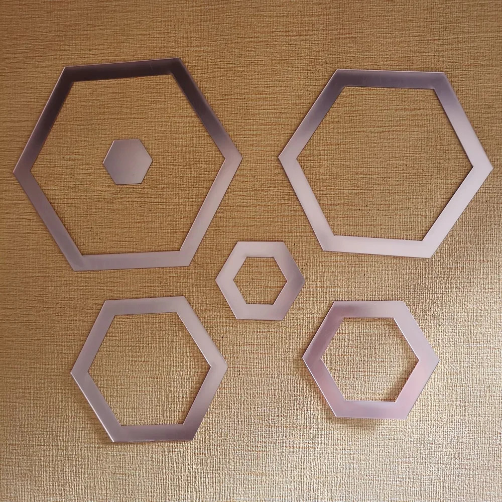 Hexagonal Mirror Stickers 24pcs Acrylic 3d Bedroom Self-adhesive Decoration Home