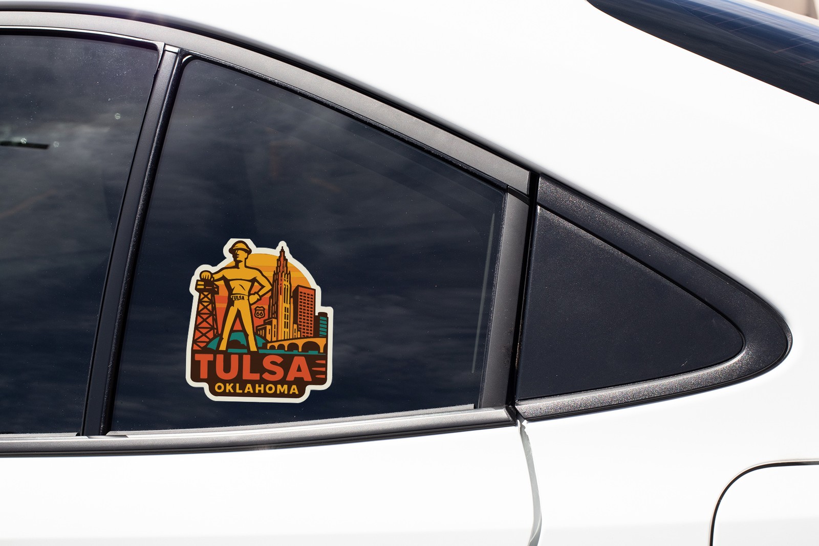 Tulsa Oklahoma Sticker Decal Vinyl Die-Cut City Skyline Landmark Design