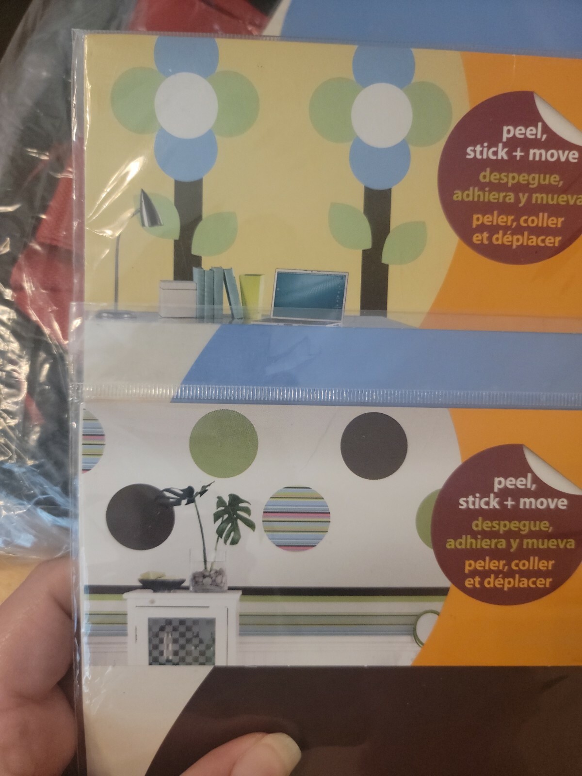 Brewster Wall Pops! 5 Dots 1 Color Stylin (2)Brown & (2)Blue 13” circles (5/pkg)
