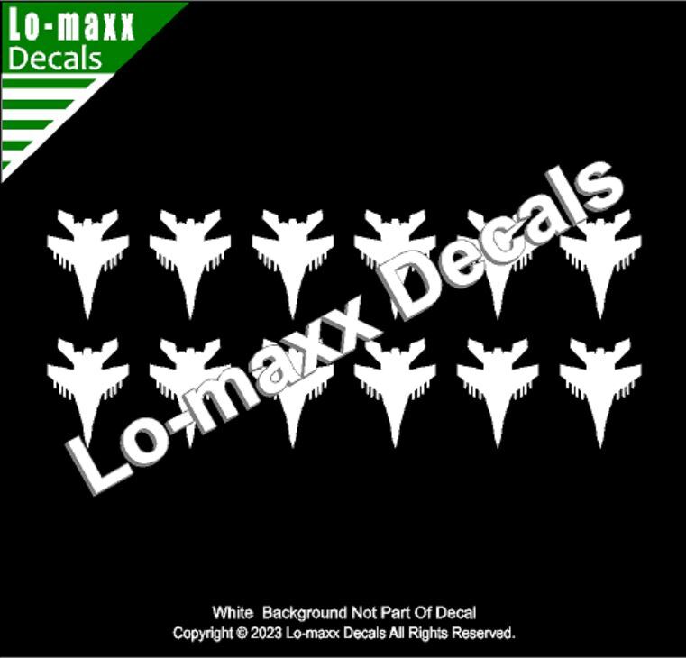 Russian Mig-35 Fighter Military Aircraft Victory Kill Markings Die Cut Decal