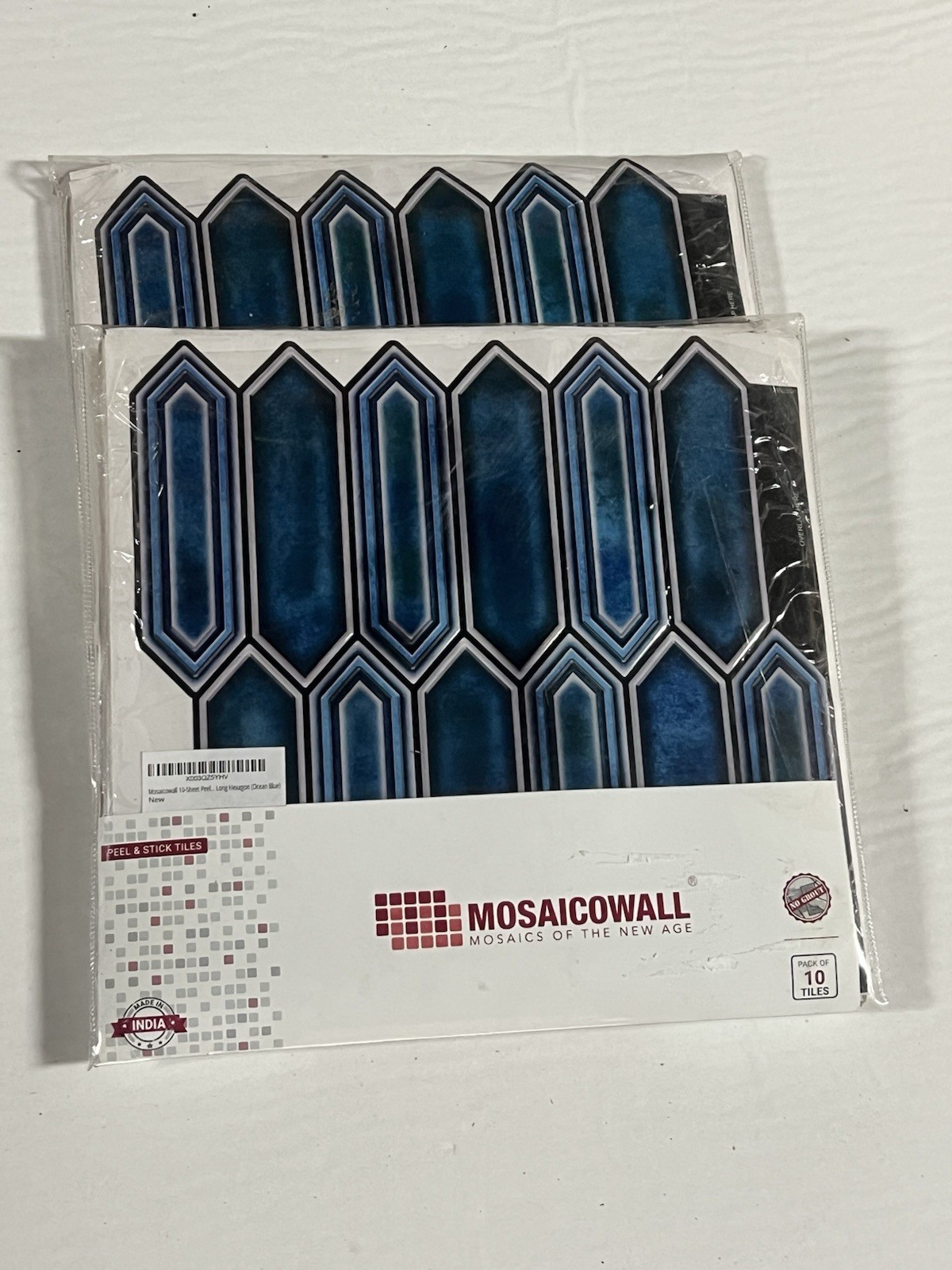 Mosaicowall Peel and Stick Tile Kitchen Self Adhesive Backsplash Tile Ocean Blue
