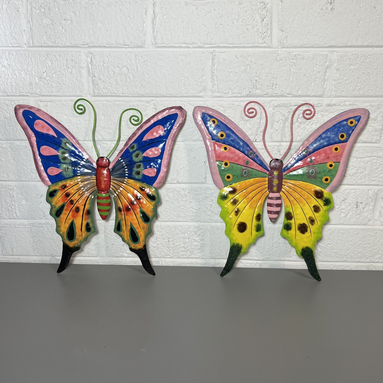 2 SET Art Butterfly Wall Decoration Metallic Decals Home Room MutiColor Decor