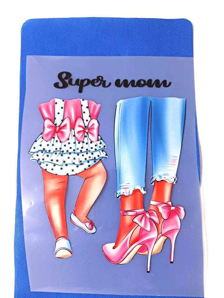 Supper Mom Sublimations Iron Stickers For T-shirt Hoodies Jackets (3 Pack)