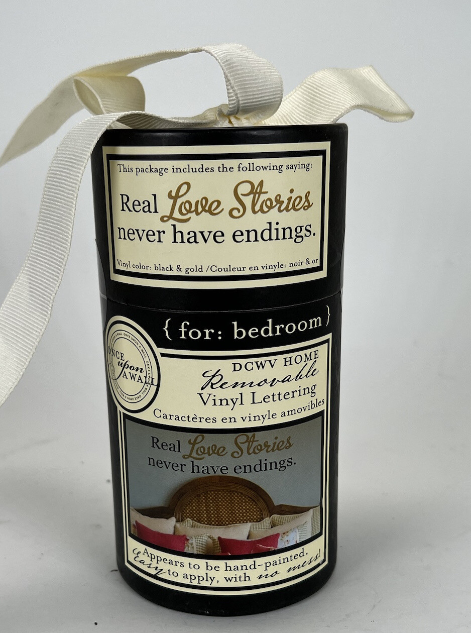 DCWV Home Removable Vinyl Lettering "Real Love Stories” 19.3” x 5.3” NEW