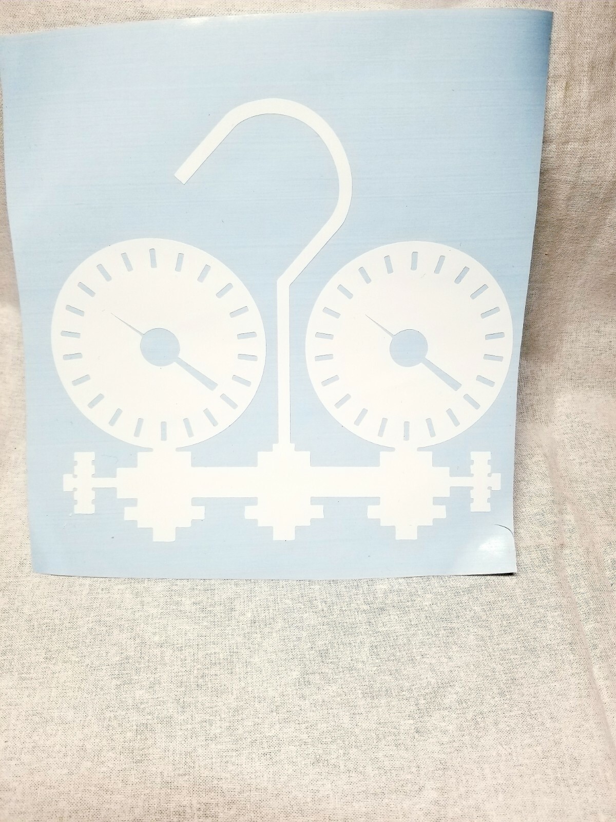 custom HVAC meter decal easy application weather safe vinyl