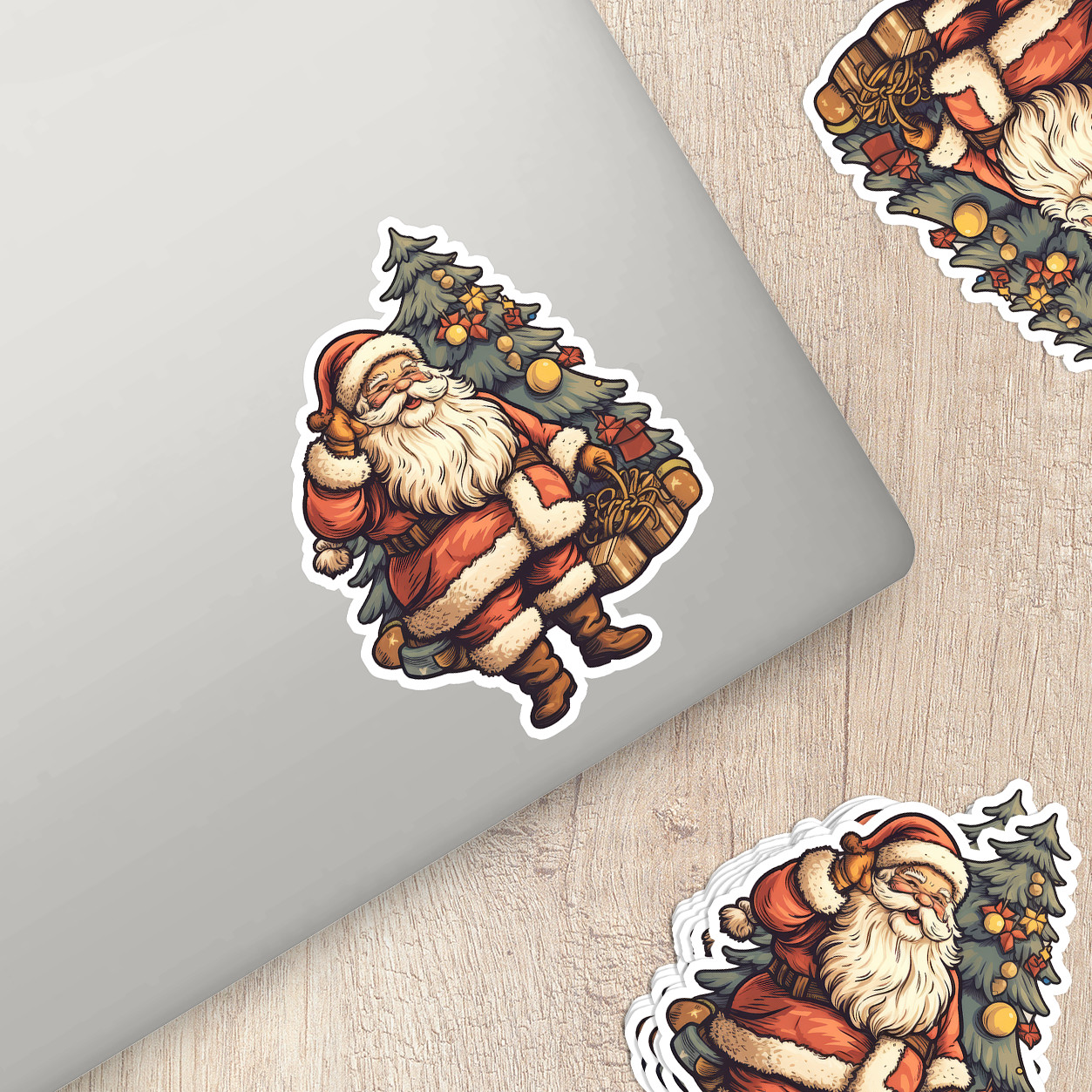 Santa Claus Vinyl Sticker – Bring the Magic of Christmas Anywhere