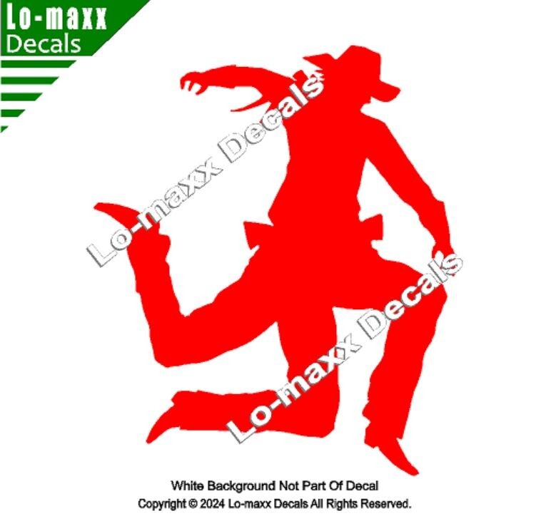 3 Legged Cowboy Western Whimsy Car Truck SUV Premium Quality Vinyl Decal