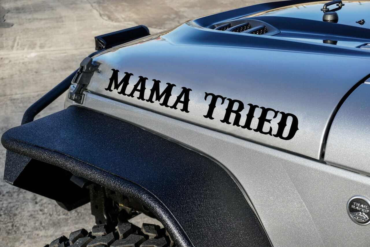 Set of 2 Custom Truck Hood Side Decals V1 | 4×4 Personalized Die Cut Stickers |