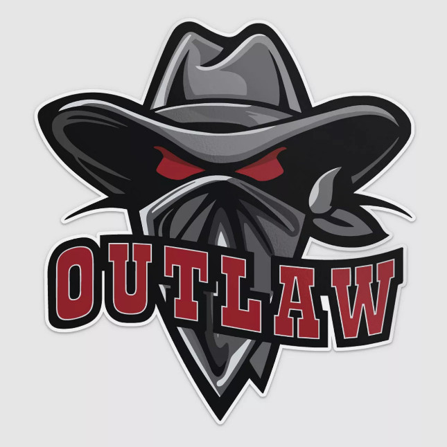 Outlaw sticker Logo laptop vinyl decal