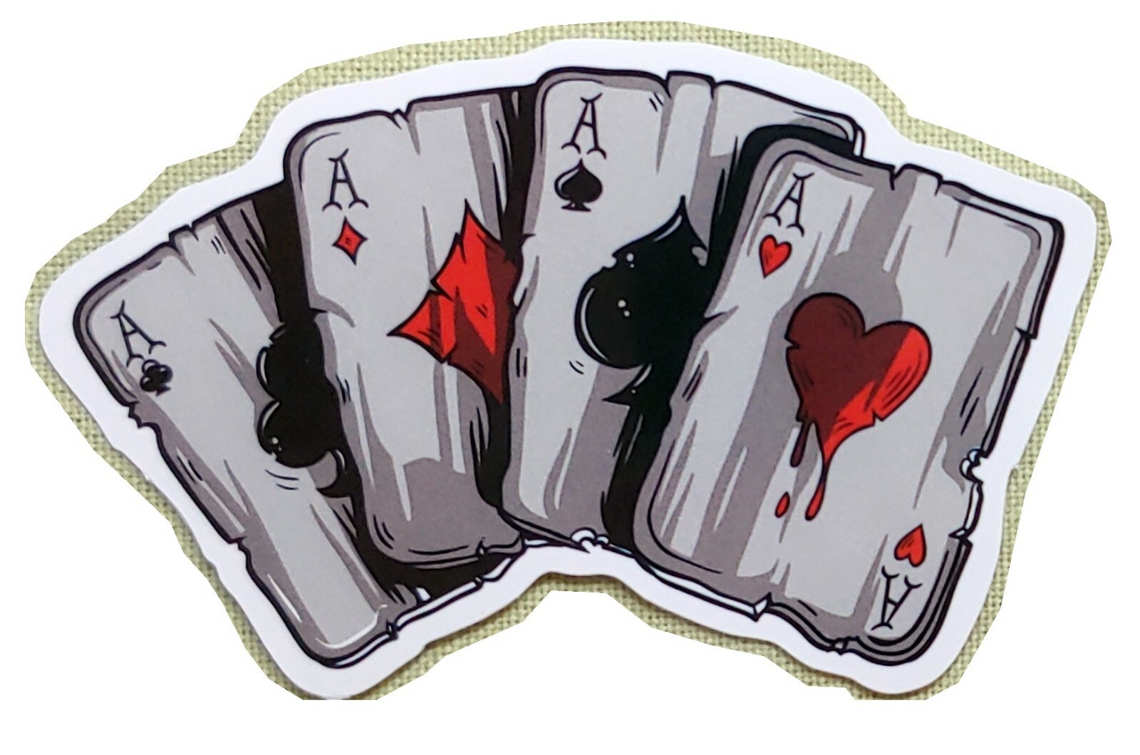 Poker sticker for car laptop door man cave