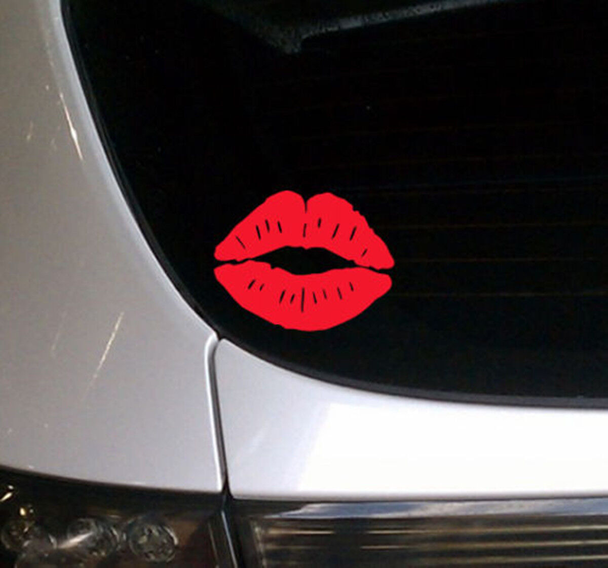 2x Kiss Mark Skull Lip Car Sexy Girl Lipstick Window Bumper Sticker Decal