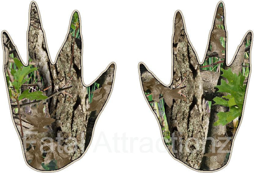 Tan Camo Gator Prints Vinyl Sticker Decal hunting alligator crocodile fish swamp