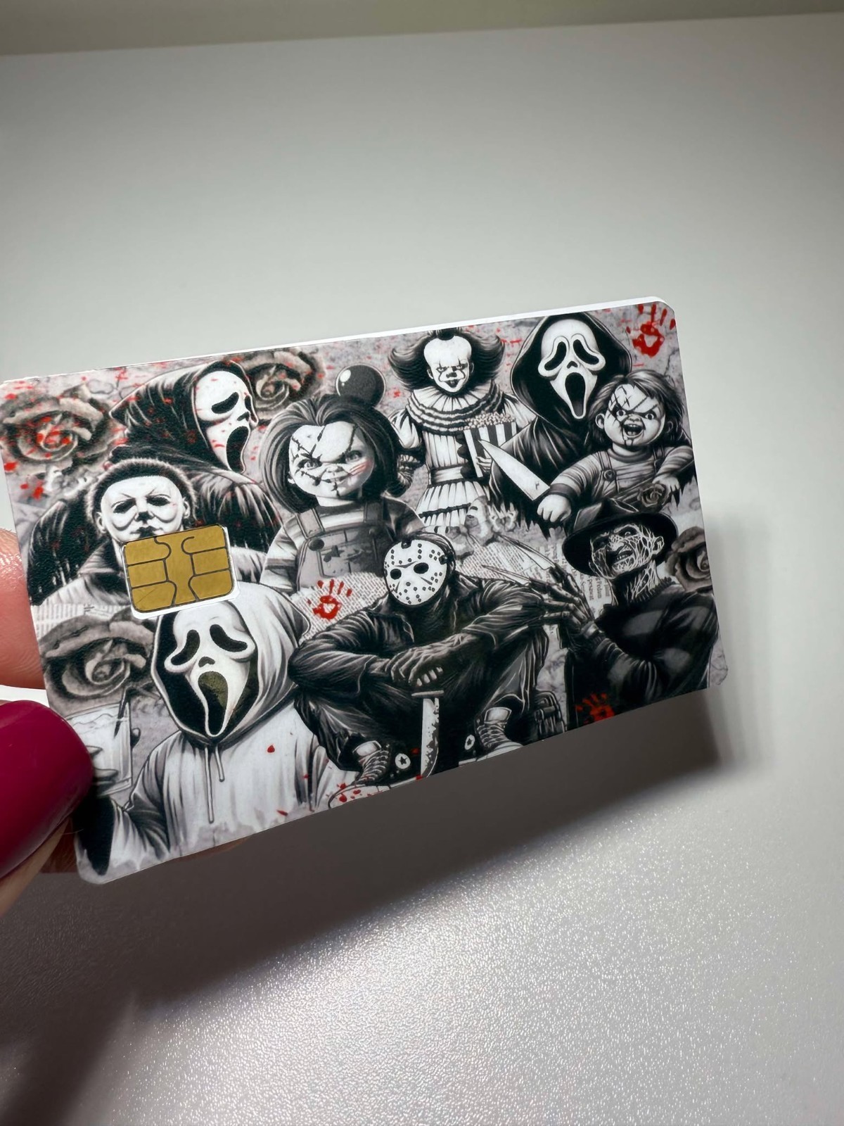 Credit Card Skin – The Men of Horror Black and White Design
