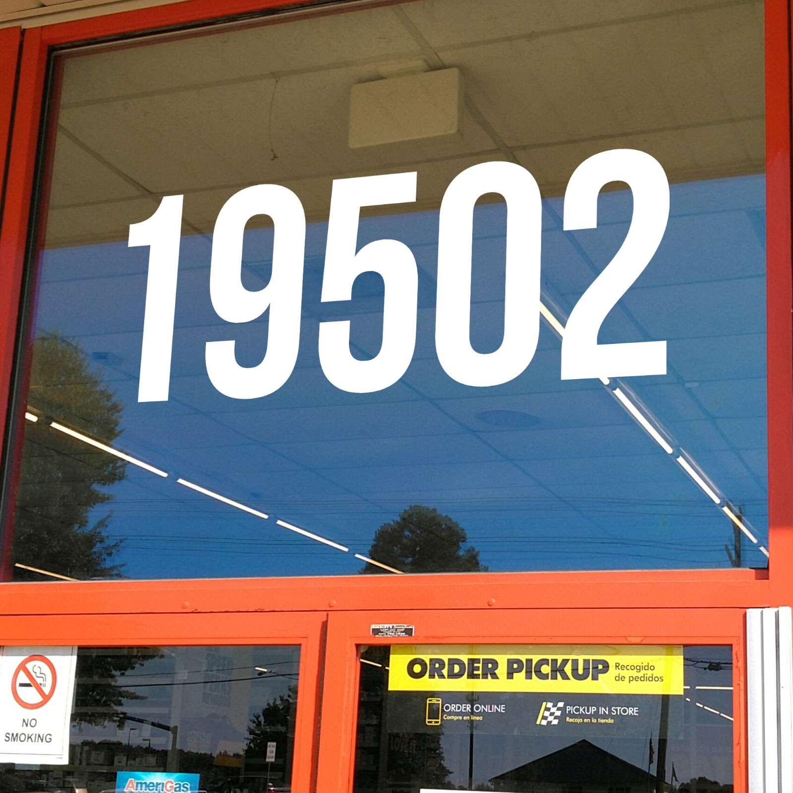 Large Storefront Address Numbers Vinyl Decal Window Bebas Neue Font