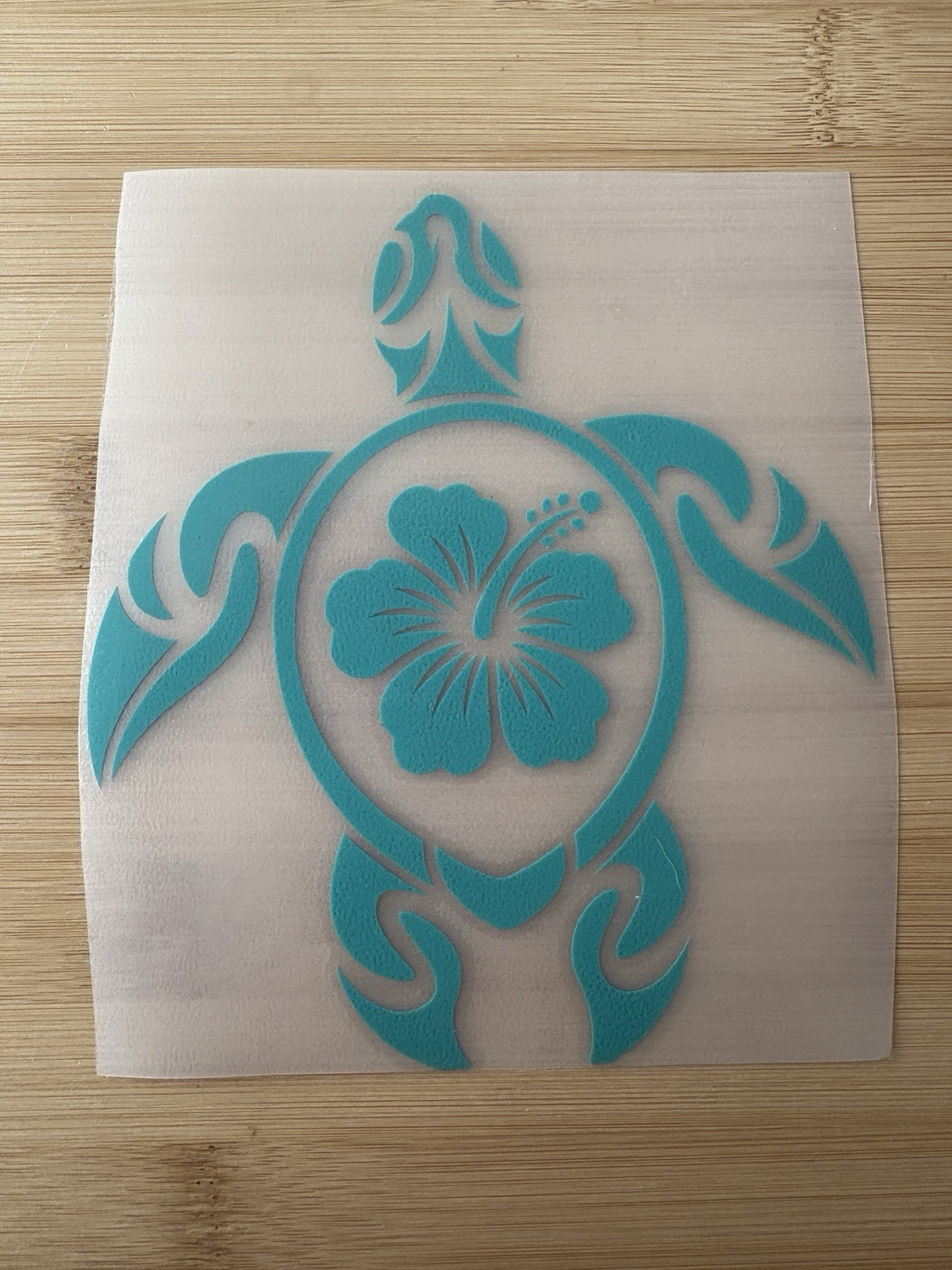 Sea Turtle Vinyl Decals 3 Pack – Floral Hibiscus Turtle Stickers – Car Laptop
