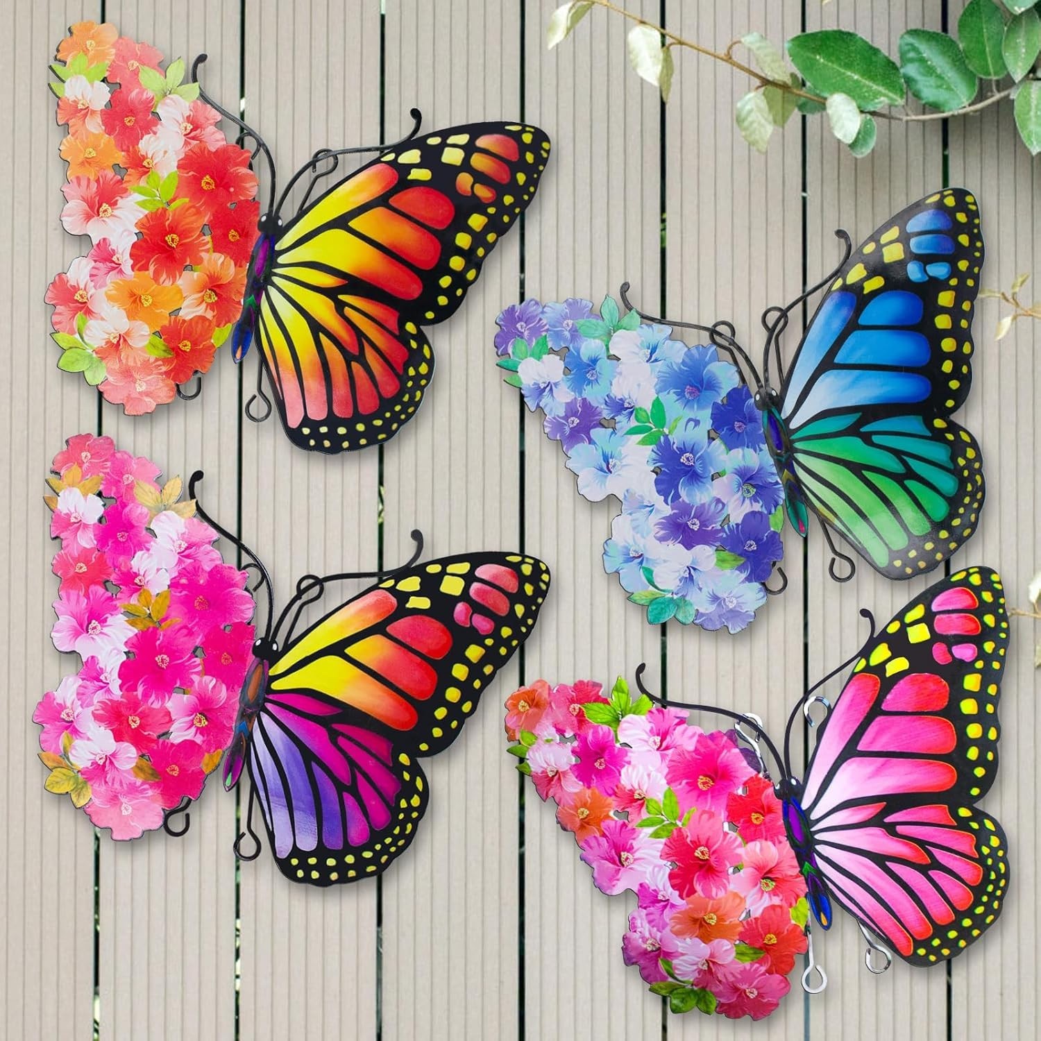 Stylish 4-Pack Butterfly Metal Wall Panels – Perfect for Outdoor Living Spaces