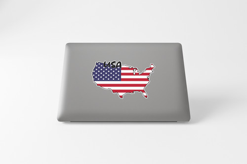 USA Map Flag Sticker Decal